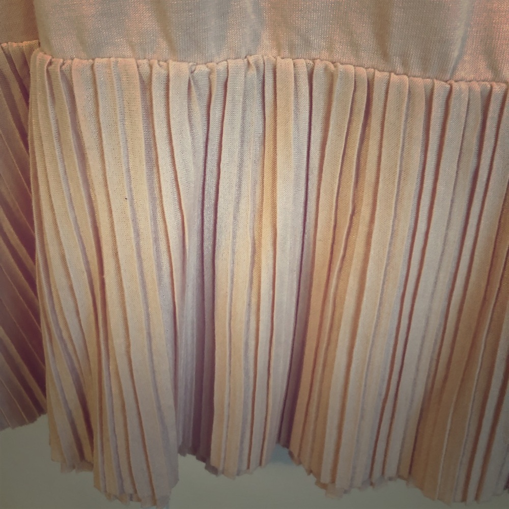 Blush pink cotton peplum tank